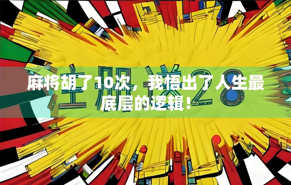 麻将胡了10次，我悟出了人生最底层的逻辑！