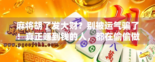 麻将胡了发大财？别被运气骗了！真正赚到钱的人，都在偷偷做这件事！