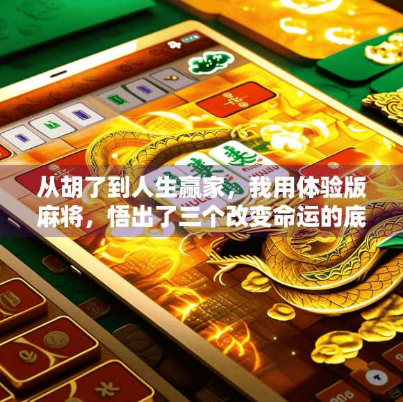 从胡了到人生赢家，我用体验版麻将，悟出了三个改变命运的底层逻辑