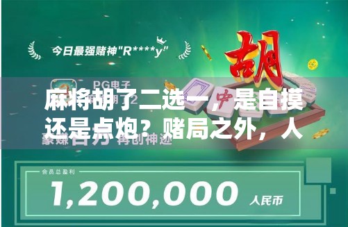 麻将胡了二选一，是自摸还是点炮？赌局之外，人生也常面临这样的选择！