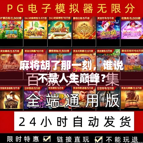 麻将胡了那一刻，谁说不是人生巅峰？