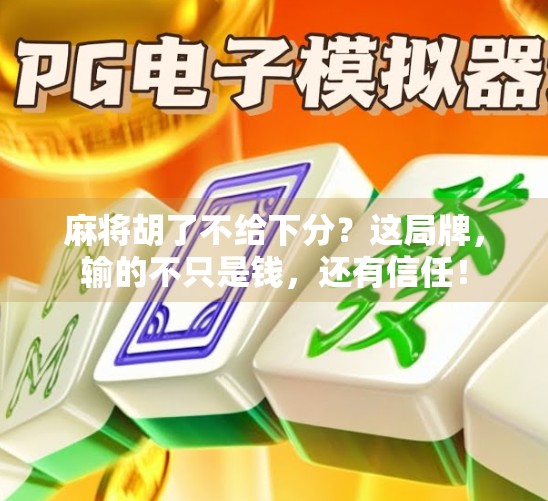 麻将胡了不给下分？这局牌，输的不只是钱，还有信任！