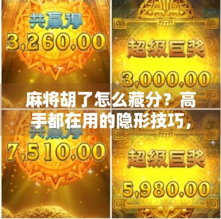 麻将胡了怎么藏分？高手都在用的隐形技巧，看完秒变老千！