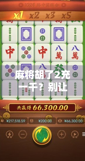 麻将胡了2充一千?别让氪金成了你快乐的枷锁!