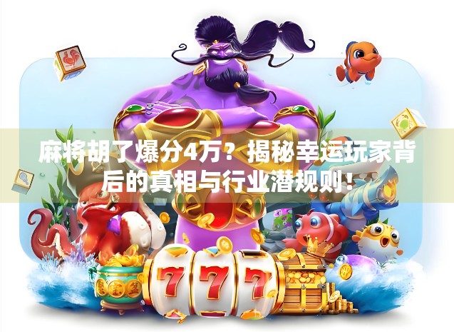 麻将胡了爆分4万？揭秘幸运玩家背后的真相与行业潜规则！