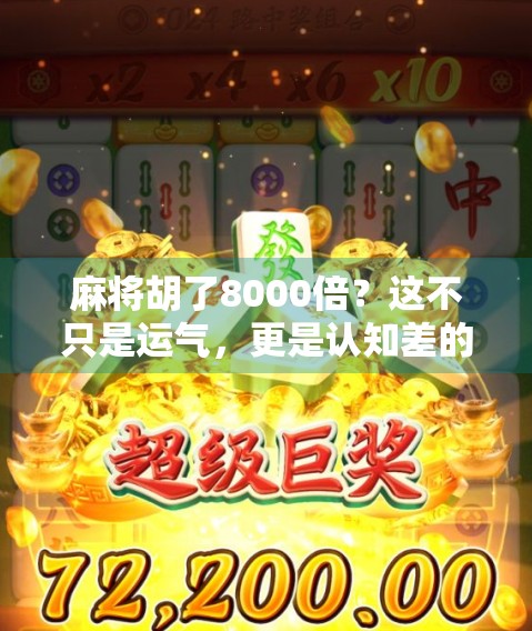 麻将胡了8000倍？这不只是运气，更是认知差的胜利！