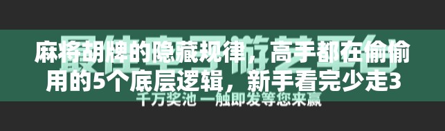 麻将胡牌的隐藏规律，高手都在偷偷用的5个底层逻辑，新手看完少走3年弯路！