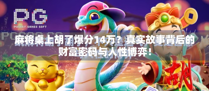 麻将桌上胡了爆分14万?真实故事背后的财富密码与人性博弈! 麻将桌上胡了爆分14万?真实故事背后的财富密码与人性博弈!