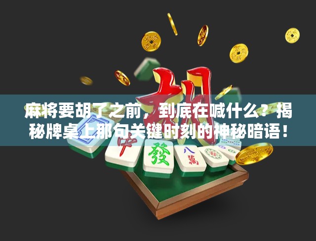 麻将要胡了之前,到底在喊什么?揭秘牌桌上那句关键时刻的神秘暗语! 麻将要胡了之前,到底在喊什么?揭秘牌桌上那句关键时刻的神秘暗语!
