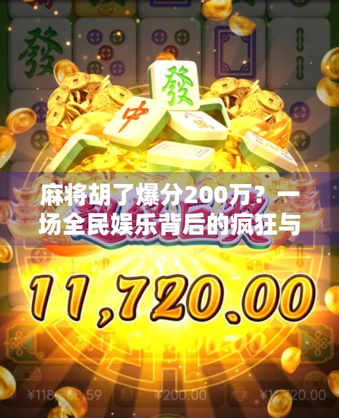 麻将胡了爆分200万？一场全民娱乐背后的疯狂与反思