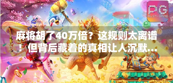 麻将胡了40万倍？这规则太离谱！但背后藏着的真相让人沉默…