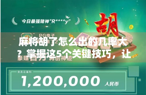 麻将胡了怎么出的几率大？掌握这5个关键技巧，让你从听牌苦手变胡牌高手！
