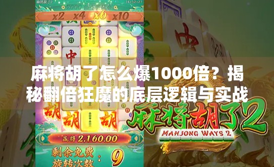 麻将胡了怎么爆1000倍？揭秘翻倍狂魔的底层逻辑与实战技巧！