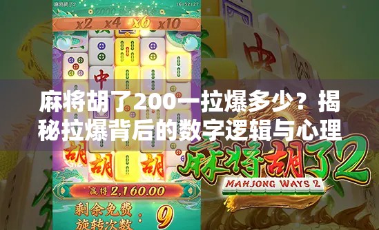 麻将胡了200一拉爆多少？揭秘拉爆背后的数字逻辑与心理博弈！