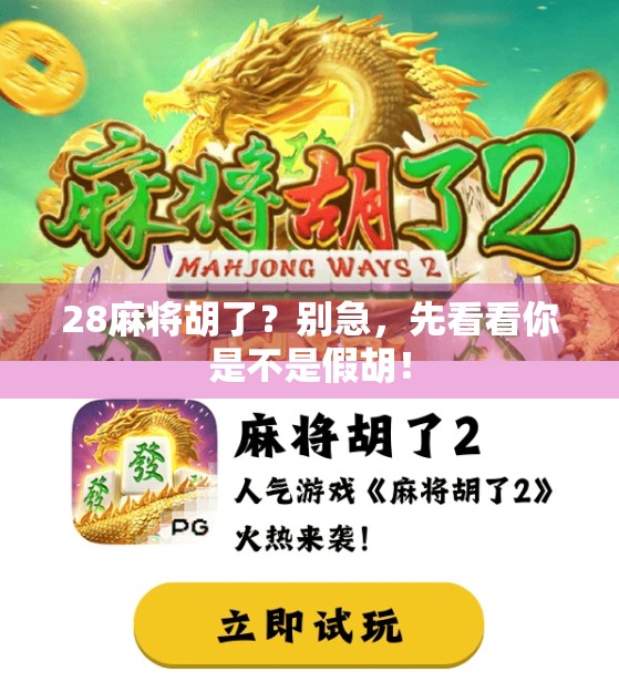 28麻将胡了？别急，先看看你是不是假胡！